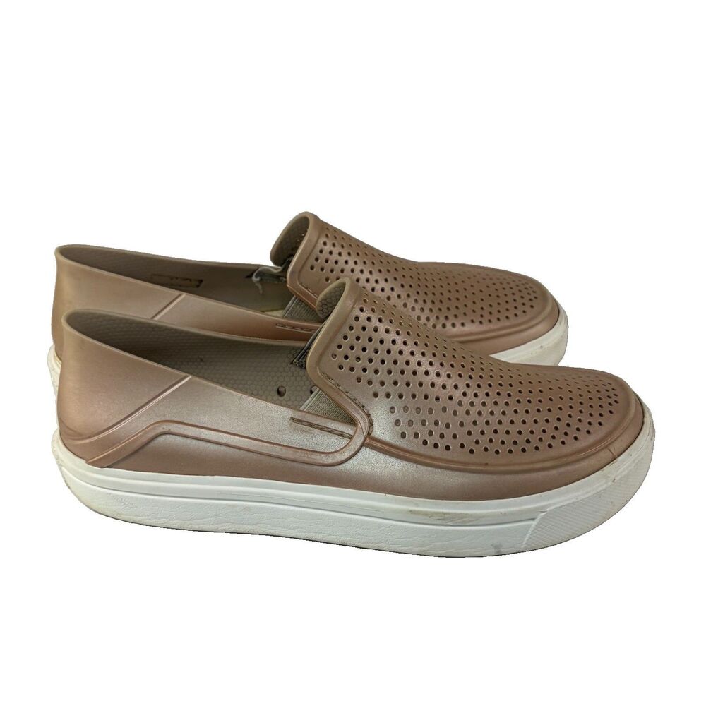 Crocs Citilane Roka Slip On Shoe Metallic Rose Gold, Pink Size 8